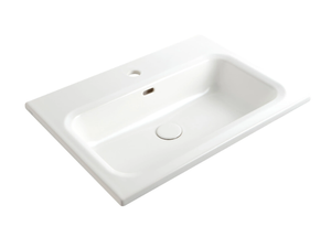 OMNIA - Wall-mounted rectangular washbasin _ Olympia Ceramica